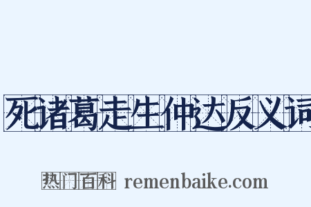 死诸葛走生仲达反义词是什么意思的图片